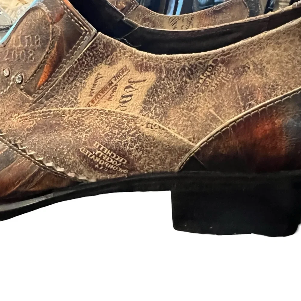 FI-6193 Multi Color Leather Pointed toe Slip on Loafer Fiesso Aurelio Garcia 42 - Picture 3 of 16